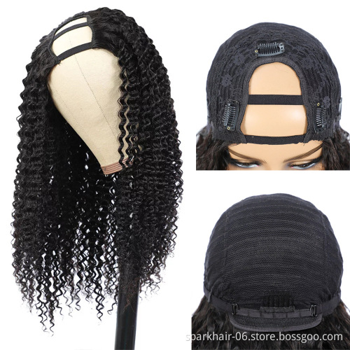 100% Human Hair Clip In U-Part Wigs,12a Mink Human Hair Straight Body Deep Curly,Wholesale Half Wigs Lace For Black Women